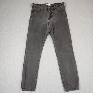 HM Denim Womens Skinny Jeans Faded Black Mid Rise Slim Fit‎ Size 6 27x26.5